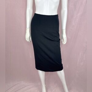 Jil Sander Womens Black Knee Length Pencil Skirt Size 0 US 32 EU Jersey Stretch